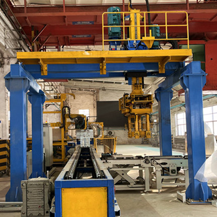 Zinc stacking weighing two axis truss robot